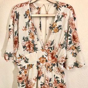 Short Sleeved Maxi Floral Dress
